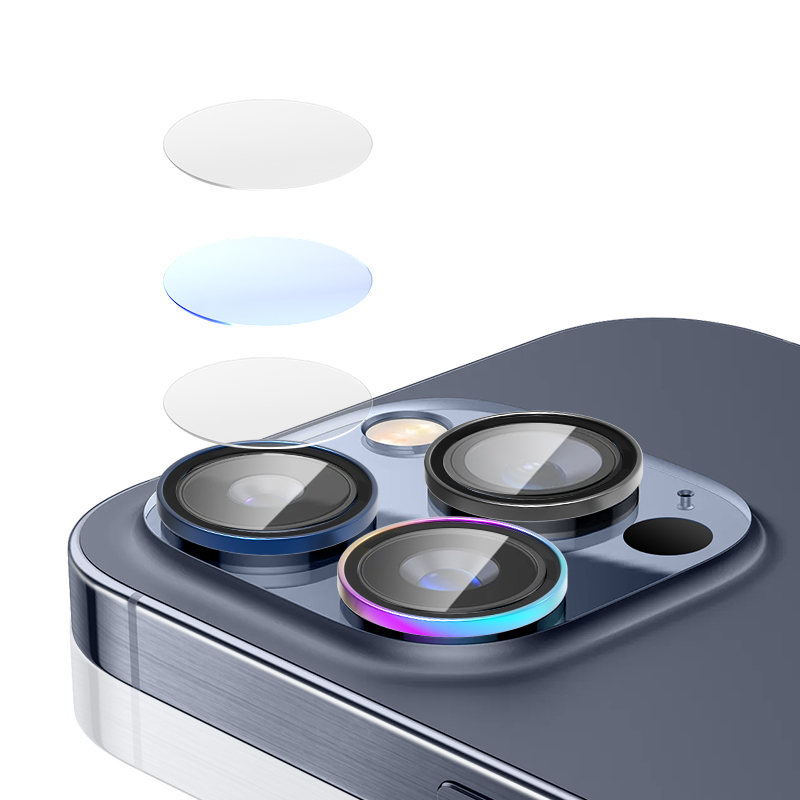 Сапфировая защита для линз камеры iPhone 15 Pro/Pro Max, синий