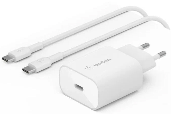 Сетевое зарядное устройство Belkin USB-C PD 25 Вт, белый