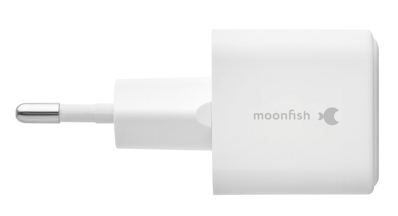 Сетевое зарядное устройство moonfish USB-C, GaN, PD, 20 Вт, белый