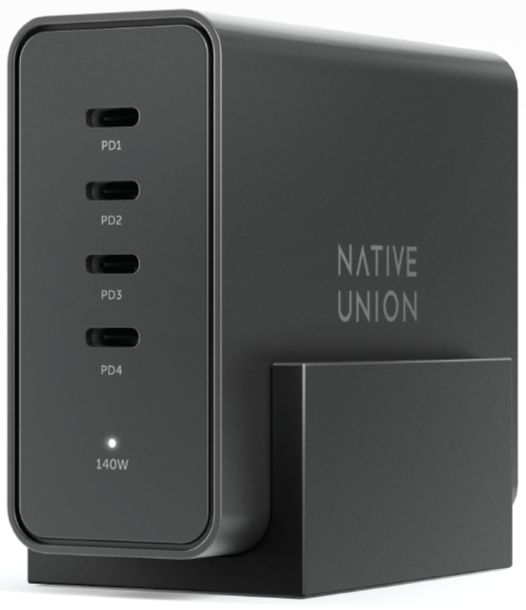 Сетевое зарядное устройство Native Union 4xUSB-C, 140 Вт, черный