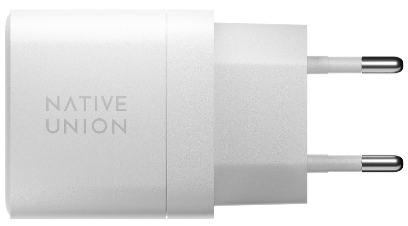 Сетевое зарядное устройство Native Union Fast GaN Charger 2 USB-C, PD, 35 Вт, белый
