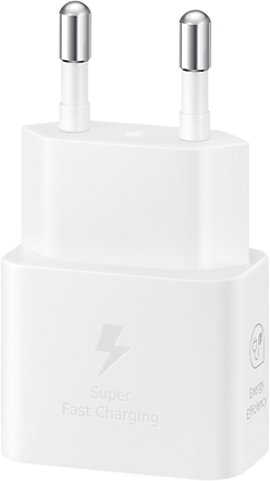 Сетевое зарядное устройство Samsung USB Type-C быстрая зарядка Power Delivery 25Вт Белое с кабелем