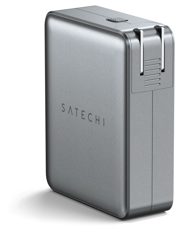 Сетевое зарядное устройство Satechi 4хUSB-C, PD, GaN, 145 Вт, серый космос