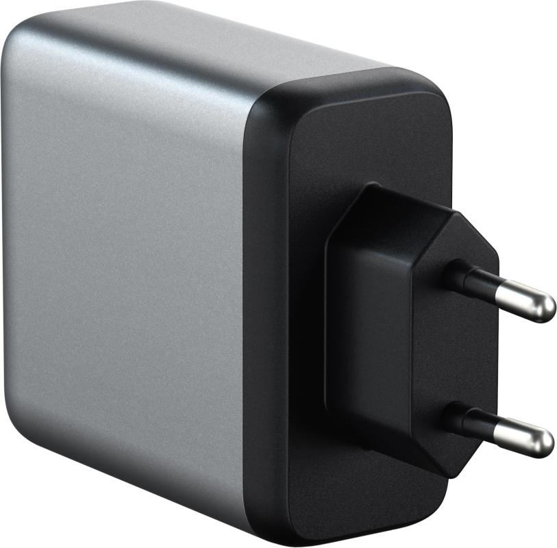 Сетевое зарядное устройство Satechi Compact Charger USB-C 100Вт, GaN, серый
