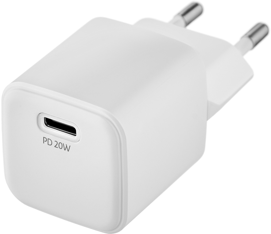 Сетевое зарядное устройство uBear Select USB-C, PD, 20 Вт, белый