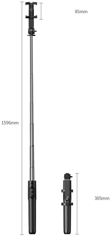 Штатив UGREEN LP586 Selfie Stick Tripod, черный