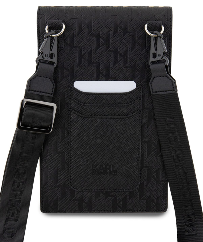 Слинг-чехол Karl Lagerfeld Pouch Saffiano Choupette для iPhone, черный