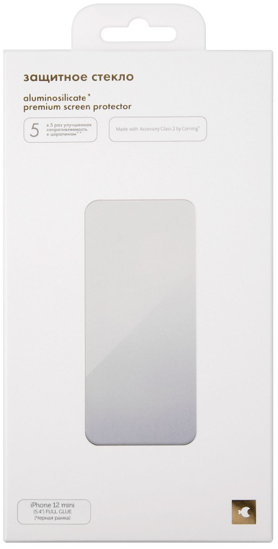 Стекло защитное moonfish Corning для iPhone 12 mini Full Screen FULL GLUE, черный