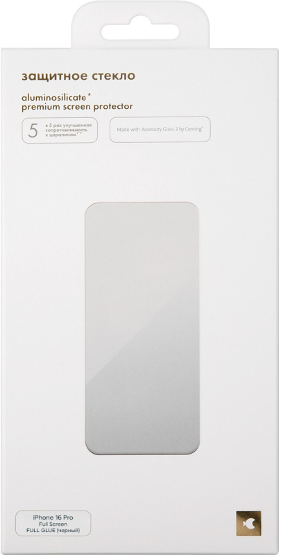 Стекло защитное moonfish Corning для iPhone 16 Pro Full Screen Full Glue, черный
