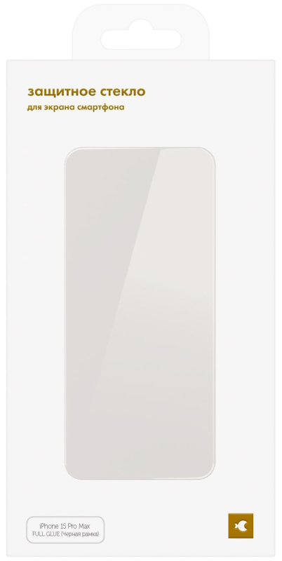 Стекло защитное moonfish для iPhone 15 Pro Max алюмосиликатное, Full Screen, FULL GLUE, черный