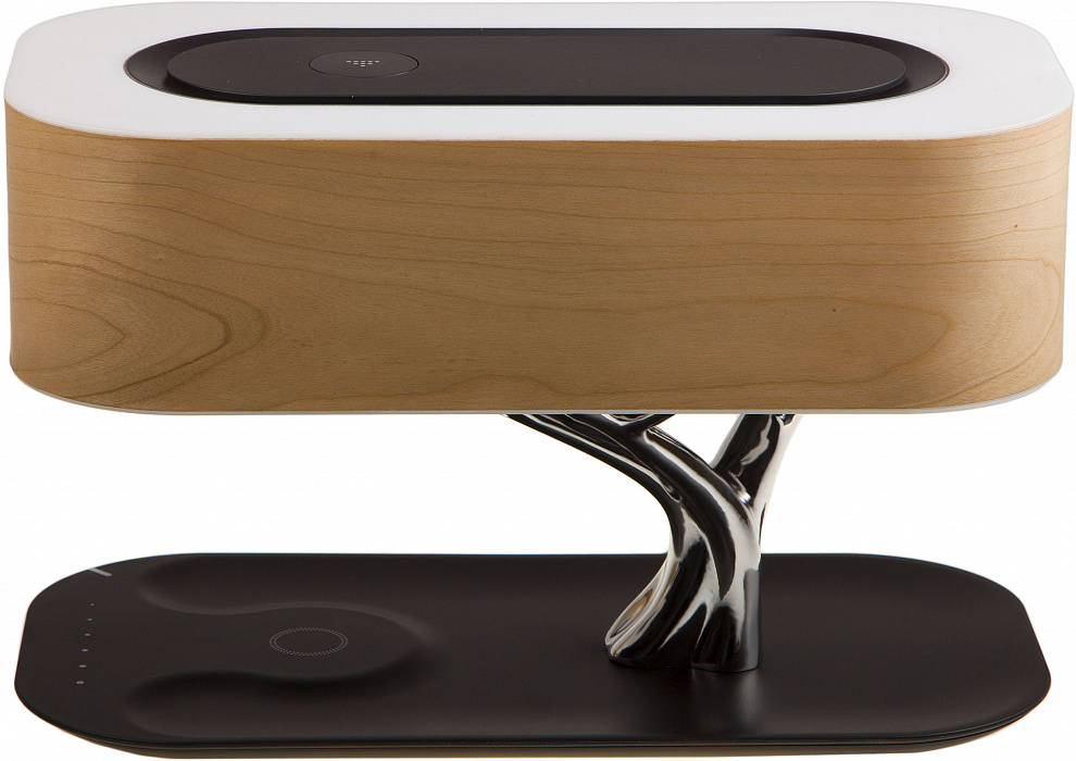 Светильник HomeTree Light Of the Tree Special Edition с акустикой + БЗУ, светлое дерево