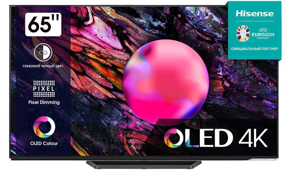 Телевизор Hisense 65A85K OLED, черный