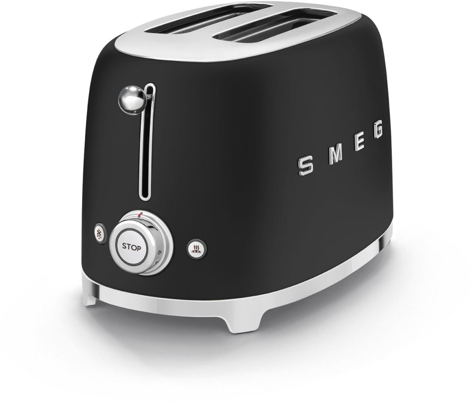 Тостер SMEG на 2 ломтика, матовый черный