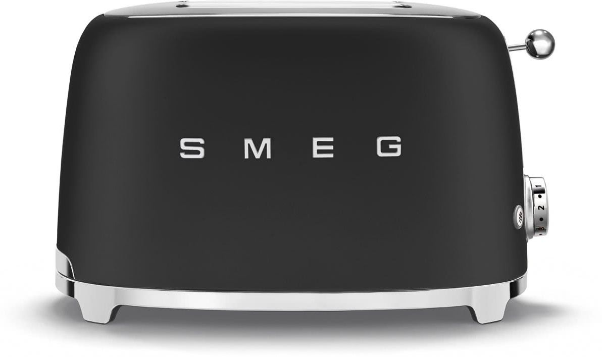 Тостер SMEG на 2 ломтика, матовый черный