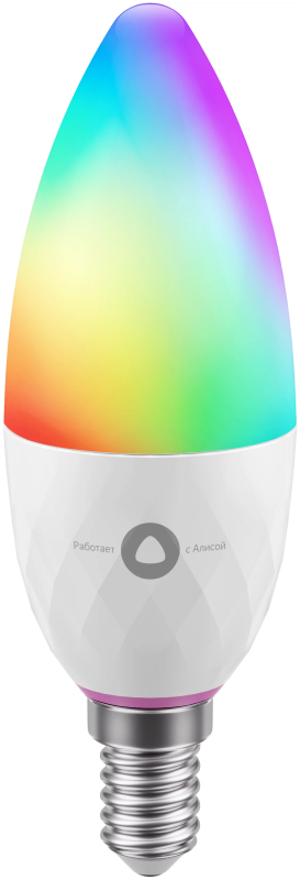 Умная лампа Яндекс E14, 4,8Вт, RGB