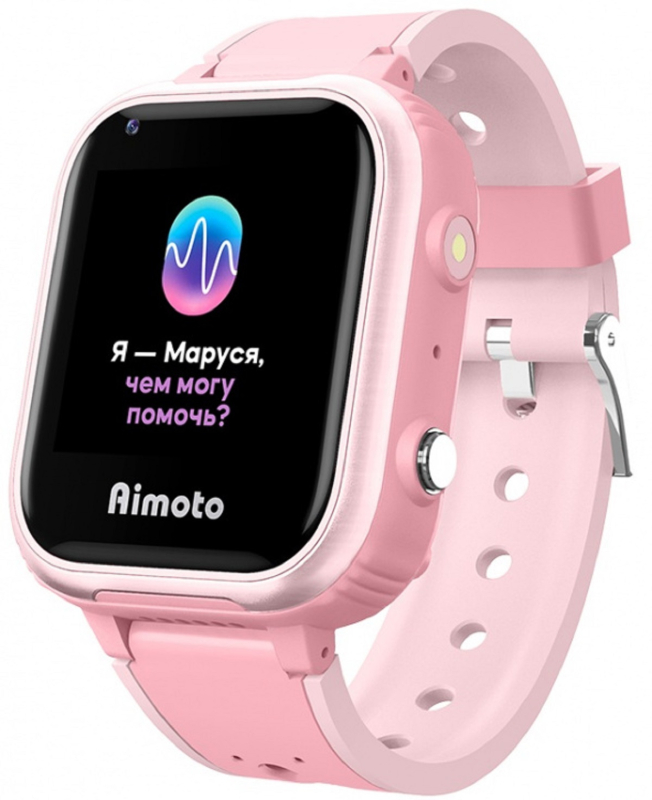 Умные часы Aimoto IQ 4G с голосовым помощником Маруся, розовый