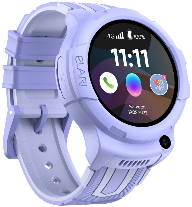 Умные часы Elari KidPhone 4G Wink, лиловый