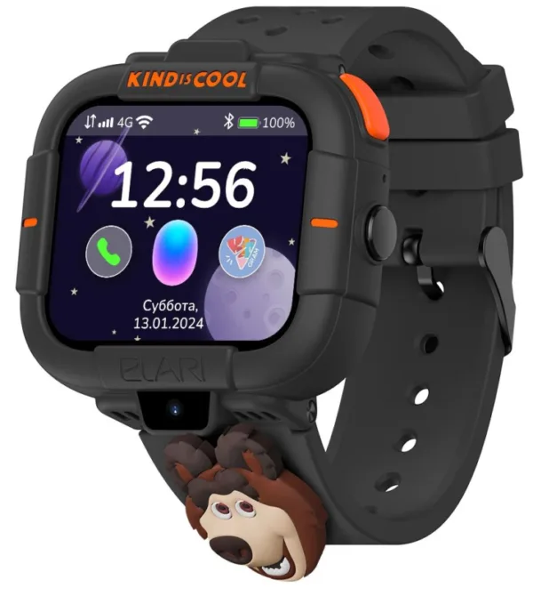 Умные часы Elari KidPhone “Маша и Медведь”, черный