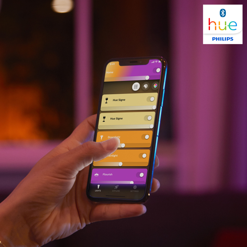 Умный светильник Philips Hue Iris, серебристый