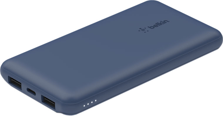 Внешний аккумулятор Belkin + кабель USB-A – USB-C, 10000мАч, синий