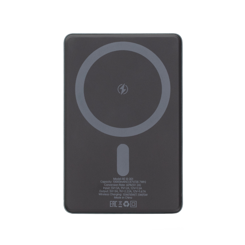 Внешний аккумулятор restore: hello, world! Magsafe, 10000 mAh, темно-серый