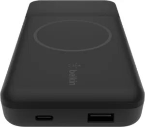 Внешний аккумулятор с функцией БЗУ Belkin Magnetic Wireless + кабель USB-A – USB-С, 10000 мАч, черный