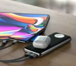 Внешний аккумулятор с функцией БЗУ Satechi Quatro Wireless Power Bank 10000 мАч, серый космос