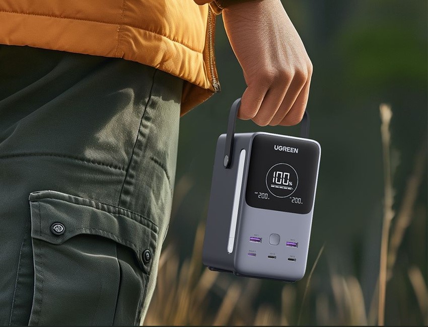 Внешний аккумулятор UGREEN PB770 48000mAh 300W Fast Charging Power Bank, серый