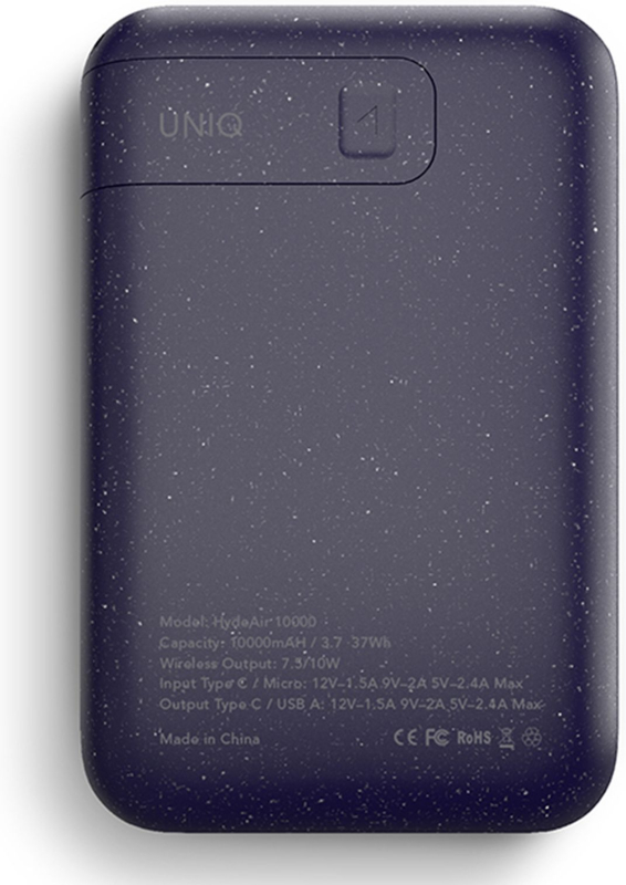 Внешний аккумулятор Uniq Hyde Air, 10000 мАч, индиго