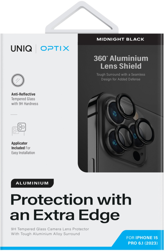 Защита линз Uniq Optix для iPhone 15 Pro, черный