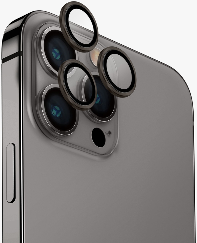 Защита линз Uniq Optix для iPhone 15 Pro Max, серый